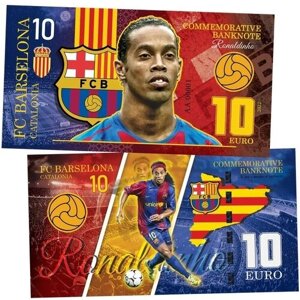 10 EURO Katalonia — Ronaldinho. Legends of FC Barselona. (Роналдиньо). UNC
