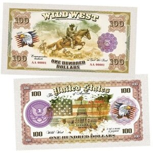 100 долларов США - Ковбой (Cowboy). Памятная банкнота