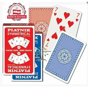 1331 Игральные карты "Симметрия" 55 листов Piatnik/ Карты для игры в покер / Настольная игра красная рубашка