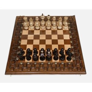 2 в 1 Резные шахматы и нарды - настольные игры