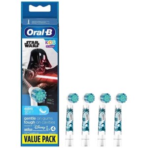 4 насадки для зубных щеток Oral-B Звёздные войны Star Wars EB10S, мягкие насадки для деликатной чистки