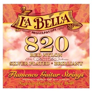 820 Комплект струн для классической гитары фламенко La Bella