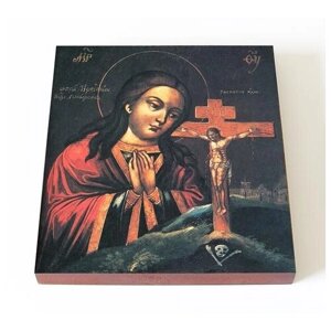 Ахтырская икона Божией Матери, печать на доске 14,5*16,5 см