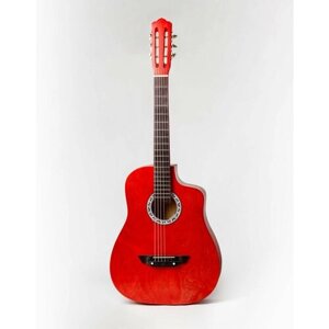 Акустическая гитара, с вырезом, цвет красное дерево, аккорд ACD-41A-79-MAH
