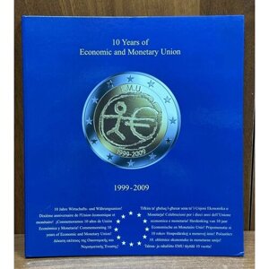 Альбом-Планшет 10 лет Валютному Союзу 1999-2009г Размер 28х25,5 см