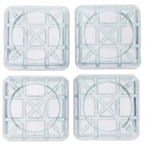 Антивибрационные подставки для стиральной машины и холодильника, прозрачные, квадратные (4 шт)