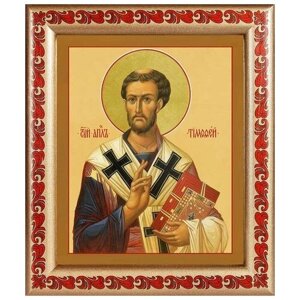 Апостол от 70-ти Тимофей Ефесский, епископ, икона в рамке с узором 19*22,5 см
