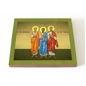 Апостолы от 70-ти Аристарх, Пуд и Трофим, икона на доске 16,5*13 см