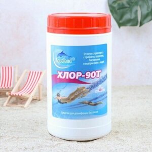 Aqualand Дезинфицирующее средство Aqualand Хлор-90Т, таблетки 20 г, 1 кг