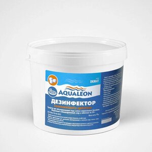Aqualeon Дезинфектор МСХ КД (медленный стаб. хлор в таблетках 20 г) 4кг, 3в1