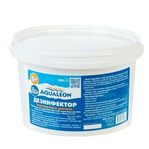 Aqualeon Медленный стабилизированный хлор Aqualeon комплексный таб. 20 г. 1,5 кг