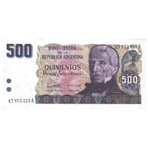 Аргентина 500 песо 1984 г UNC