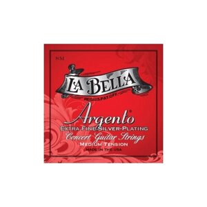 Argento Комплект струн для классической гитары, среднее натяжение, посеребренные, La Bella