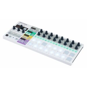 Arturia BeatStep Pro - USB MIDI контроллер, 2 независимых монофонических 64-шаговых мелодических секвенсора, 16-трековый секвенсор ударных, 16 проектов, в каждом 16х2 sequences, 16 drum sequences, CV/GATE выходы, 8