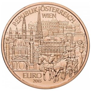Австрия 10 евро 2015 Вена Медь