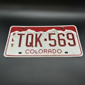 Автомобильный номер штата Колорадо, металл, краска, США, 2000-2020 гг.