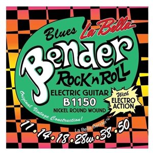 B1150 The Bender Blues Комплект струн для электрогитары, никелированные, 11-50, La Bella