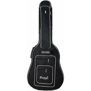 BaggZ AB-41-4 Чехол для акустической гитары, 41", защитное уплотнение 5мм 600D, 2 кармана, цвет черный