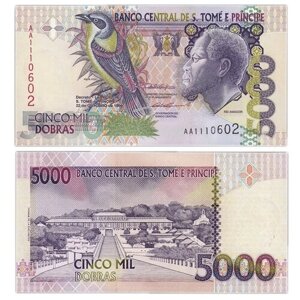 Банкнота 5000 добра. Сан-Томе и Принсипи, 1996 г. в. UNC (без обращения)