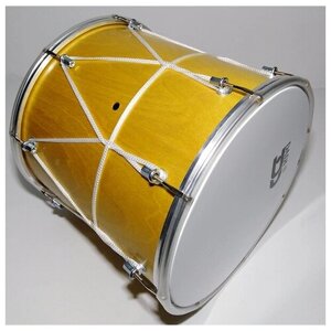 Барабан кавказский 10" с веревкой, 25х25.4см, желтый, Мастерская Бехтеревых