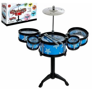 Барабанная установка "Звезда", 5 барабанов, 2 палочки, 1 тарелка