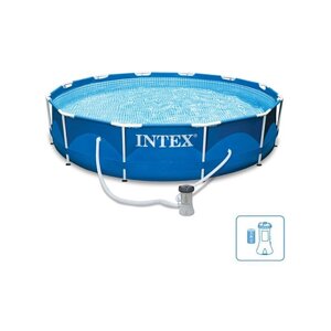 Бассейн каркасный круглый 366х76cм 6503л ф. н. 2006 л/ч, серии Metal Frame Pool, большой для семьи 28212 Intex