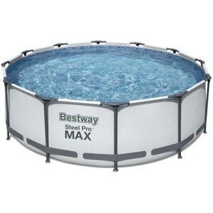 Бассейн каркасный Steel Pro MAX, 366 х 100 см, фильтр-насос, лестница, 56418 Bestway