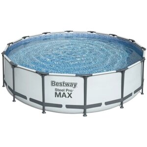 Бассейн каркасный Steel Pro MAX, 427 x 107 см, фильтр-насос, лестница, тент, 56950 Bestway