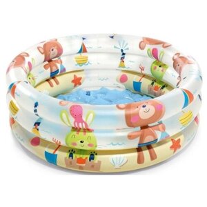 Бассейн надувной детский INTEX &quotBeach Buddies Pool"Зверята на пляже), 1-3 года, 61x22см int57106NP