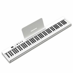 Белое складное цифровое пианино, 88 клавиш