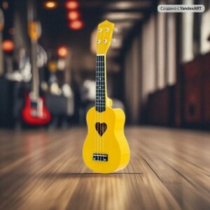 BELUCCI B21-11 "Yellow Heart"укулеле сопрано, струны нейлон