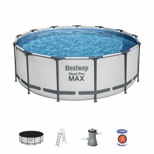 Bestway Бассейн каркасный Pool Set 396 х 122 см, фильтр-насос, лестница, тент 5618W