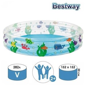 Bestway Бассейн надувной «Подводный мир», 152 х 30 см, 51004 Bestway