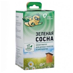 Биоактиватор для дачных туалетов и биотуалетов "Зелёная сосна", 300 г, 1 шт.