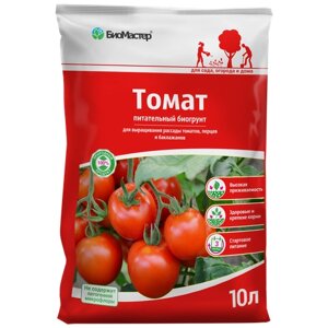 Биогрунт для томатов, перцев и баклажанов биомастер Питательный, 10л