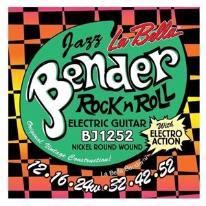 BJ1252 The Bender Jazz Комплект струн для электрогитары, никелированные, 12-52, La Bella