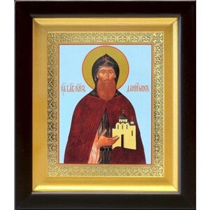 Благоверный князь Даниил Московский, икона в киоте 14,5*16,5 см