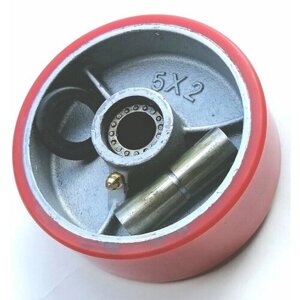 Большегрузное колесо Д-125 мм, чугун/полиуретан, игольчатый подшипник