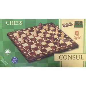 Большие деревянные шахматы с доской Консул / Consul