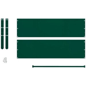 Бордюр Благо Бордюр для удлинения грядок оцинкованный, с полимерным покрытием, 1 х 0.7 х 0.265 м, зеленый