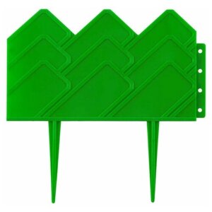 Бордюр GRINDA декоративный для клумб 422221, 3.1 х 0.09 х 0.14 м, зеленый