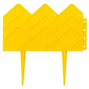 Бордюр GRINDA декоративный для клумб 422221, 3.1 х 0.1 х 0.14 м, желтый