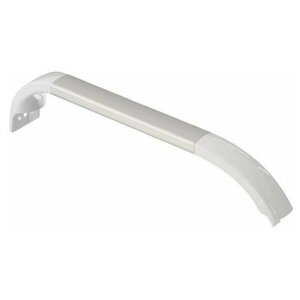 Bosch 00490831 ручка двери белая с серебристой вставкой, без заглушки для холодильника KGS33X25