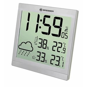 Bresser ClimaTemp JC LCD, Метеостанция (настенные часы), серебристая