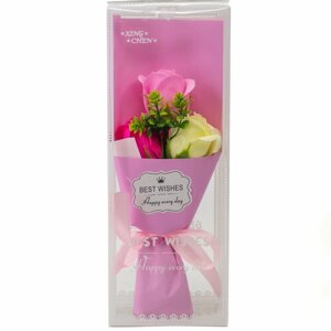 Букет из мыльных роз, подарочный набор для женщин, на День влюбленных, 14 февраля, 8 марта, розовый