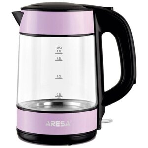 Чайник ARESA AR-3447, розовый/черный