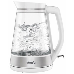 Чайник Domfy DSW-EK505 белый/прозрачный (стекло)