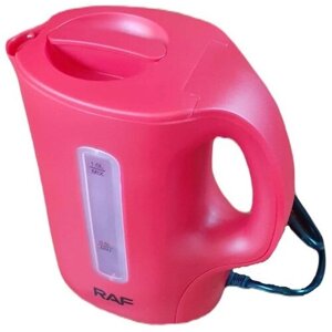 Чайник электрический Electric Kettle R. 7901B / 1л - Мини/ 900Вт/ Индикаторная лампа/ Автоматическое отключение/ Индикатор уровня воды/ Красный