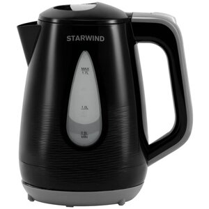 Чайник электрический Starwind SKP2316 1.7л. 2200Вт черный/серый (корпус: пластик)