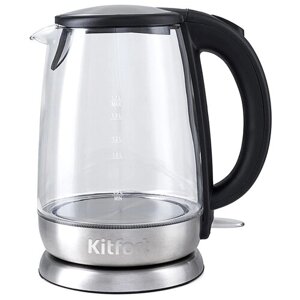 Чайник Kitfort KT-619, серебристо-черный